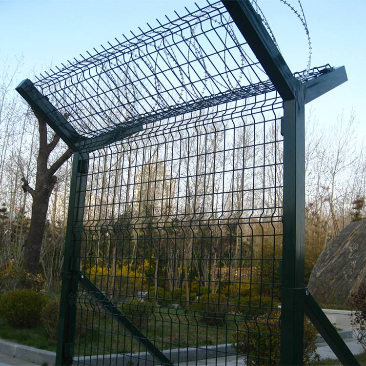 武漢機(jī)場(chǎng)護(hù)欄V型支架立柱加強(qiáng)型焊接片網(wǎng)